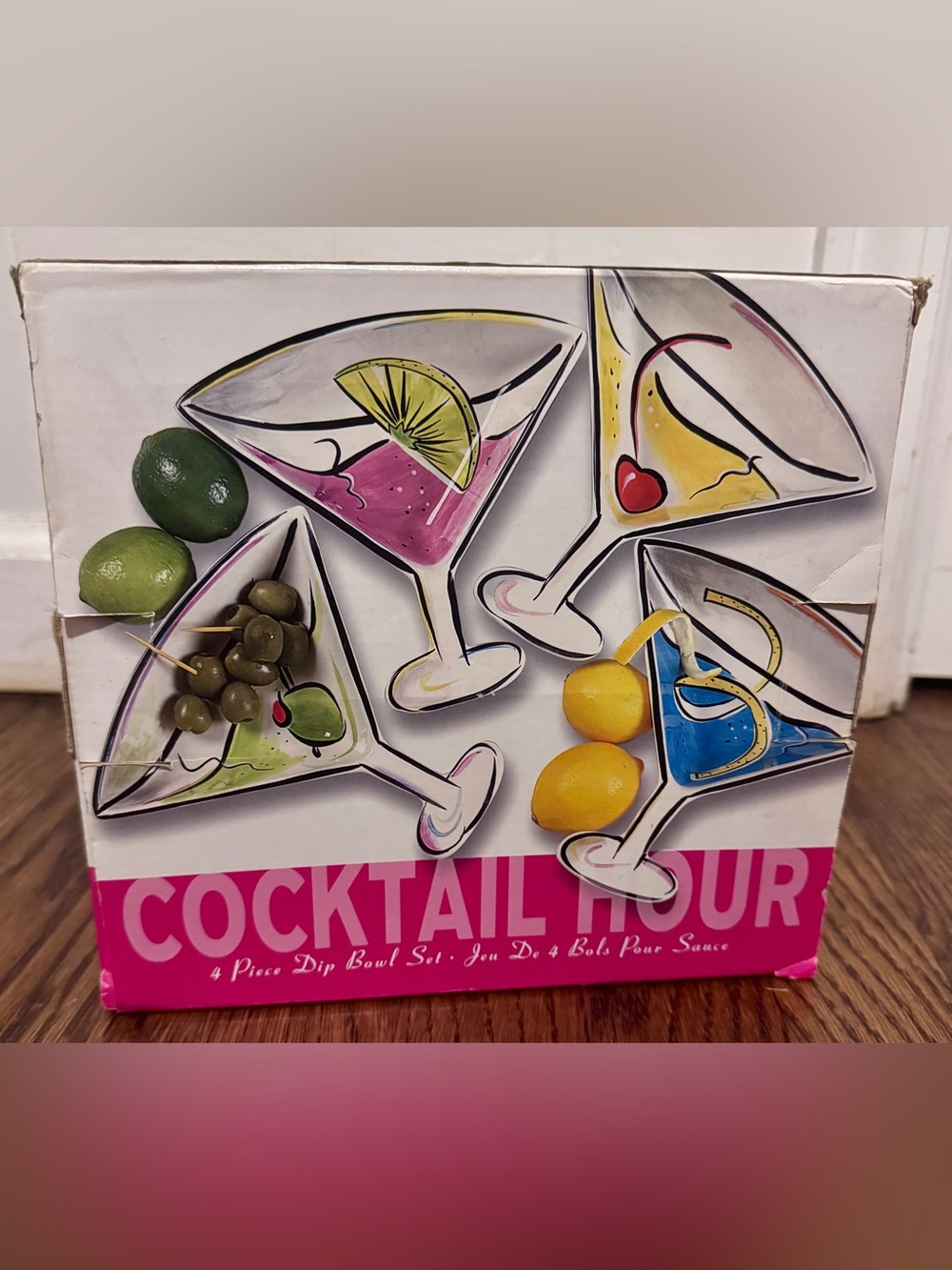 Clay Art Cocktail Hour 4-Piece Martini Dip Dish Set